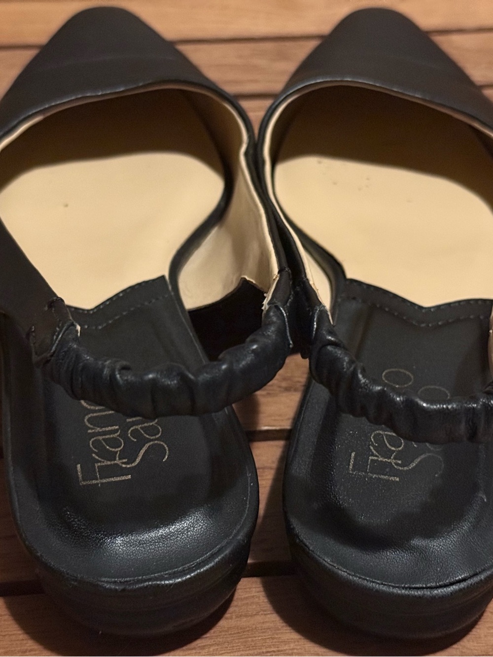 Franco Sarto Black Slingback Flats Sz 8 - Picture 5 of 7